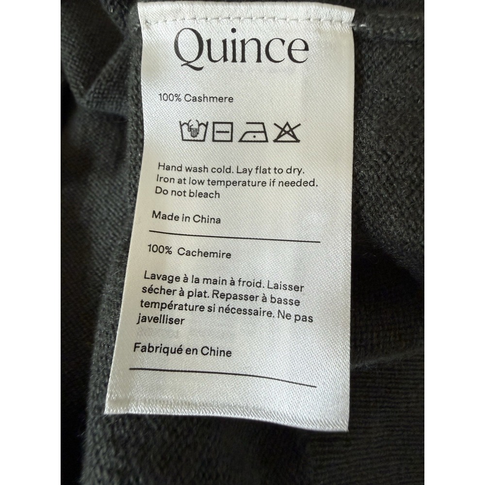 Quince Mongolian Cashmere Crewneck Sweater Womens Large Moss Green Quiet Luxury - Picture 4 of 7